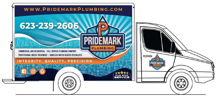 Pridemark Plumbing Truck Logo